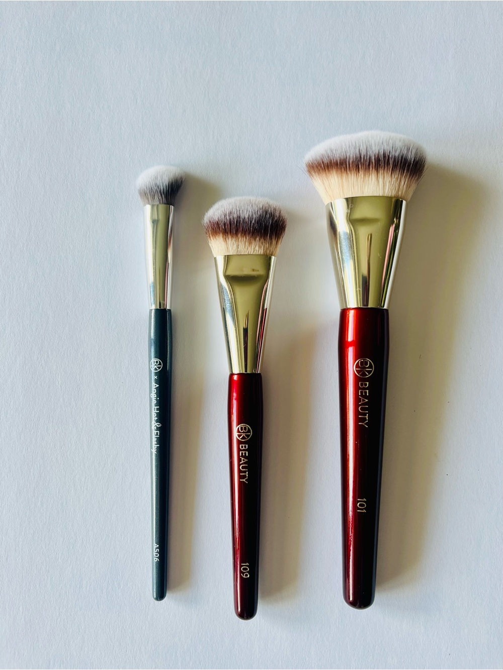 BK Beauty 101 109 + Angie Hot & Flashy A506 Brush Set Excellent Condition Auth